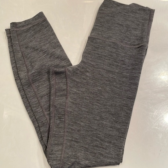 [ LIKE NEW ] size 4 lululemon align pant 25” heathered black gray - Picture 1 of 5